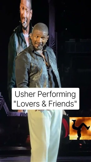USHER performing Lovers and friends at the R&B tour concert