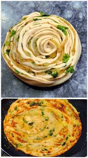 Aloo methi Lachha paratha in Easy way #viral #shorts