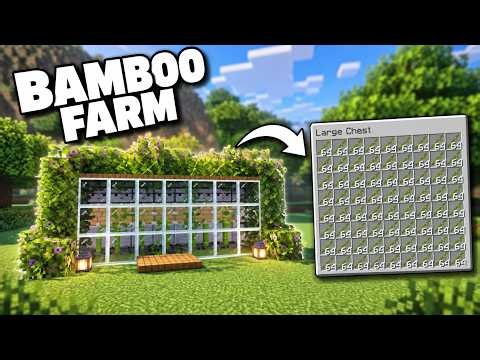 Minecraft Best Bamboo Farm Tutorial 26.2 | Easy & Automatic Bamboo Farm 🎋