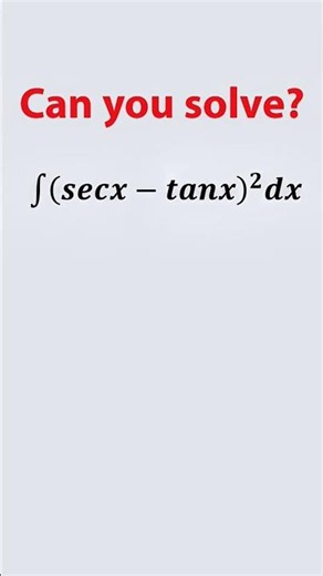 Integration Question Solved Fast! #Shorts