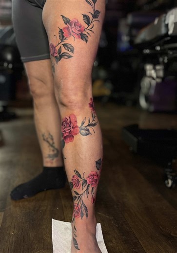 Exploring Leg Wraps: The Rose Vine Tattoo