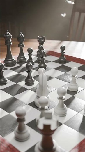 A Stunning 3D Chessboard Animation with Dynamic Moving Pieces #trending #youtubeshorts #ai #atonce