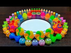 Mixing random things into glossy slime ! Relaxing slime videos ! Alex slime !!!