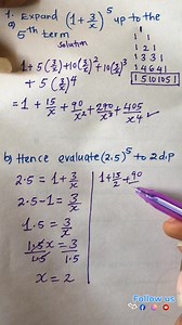 Expansion upto to the 5th term using pascal triangle 🧠💫💪😂😂👇🧠 #onlinemathematicslesson #LearnWithUs #freeonlinemathematics #followformore | Mwalimu Wa Maths