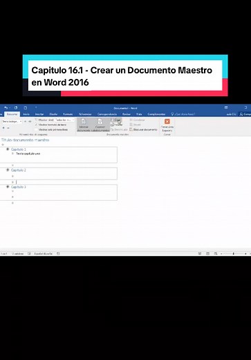 Crear Documento Maestro en Word 2016 - Cap. 16.1