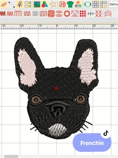 French Bulldog Embroidery Art Inspiration