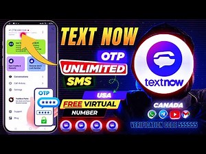 Unlimited Number For Whatsapp, Telegram & GMAIL Verification | How to create Textnow Acc | SMS/OTP