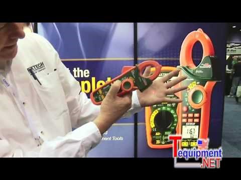Extech EX623 Dual Input Clamp Meter + IR Thermometer + NCV At NECA