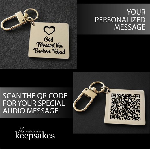 Personalized QR Code Keychain – Custom Song, Video or Voice Message Gift – Engraved Metal Keepsake With Custom Saying - Etsy