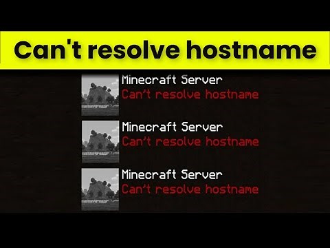 Minecraft Server - Can't Resolve Hostname - Fix - 2022 - Cannot Resolve Hostname - Fix