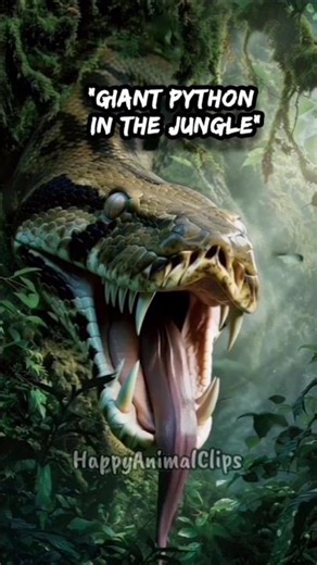 Giant Python Spotted Deep in the Tropical Jungle #snake #animals #viral