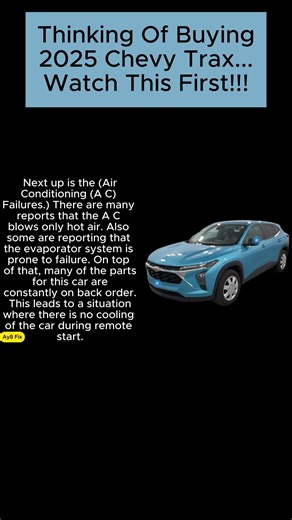 2025 Chevy Trax Air Conditioning (A/C) Failures (Top Problems)