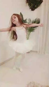 Little Ballerina dancing in living room