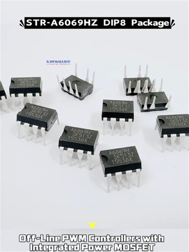 STR-A6069HZ, DIP8 Package, Off-Line PWM Controllers with Integrated Power MOSFET #electronics #semiconductor #supplier #ic #mos