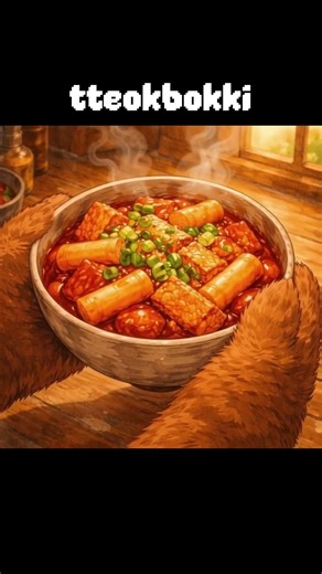 How Korean Tteokbokki Is Made | Bear Cooking #koreanfood #food#tteokbokki #BearCooking