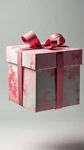 Download A Pink Gift Box with a Red Ribbon. A Perfect Present for free