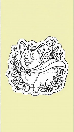 Easy Royal Corgi Drawing | Step-by-Step for Beginners with Chillify