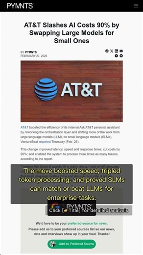 🧐👉 AT&T Cuts AI Costs 90%: Small Language Models Outperform Giants #QixNewsAI