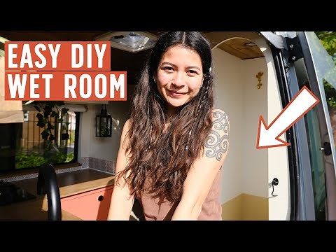 CAMPERVAN WET ROOM | How to Build a DIY Wet Room with COMPOSTING TOILET Ep21