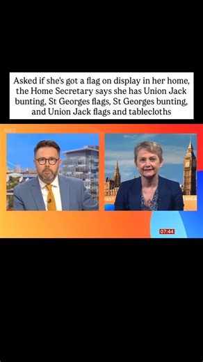 UK Fact Check Politics | 🚨| LATEST: Asked if she’s got a flag on display in her home, the Home Secretary says she has Union Jack bunting, St Georges flags, St... | Instagram