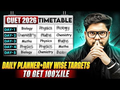 CUET TIMETABLE for CUET 2026 Aspirants 🔥 | CUET Exam 🎯 | CUET Preparation #cuet #physicswallah