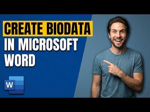 How To Create Biodata In Microsoft Word (Easy Guide)
