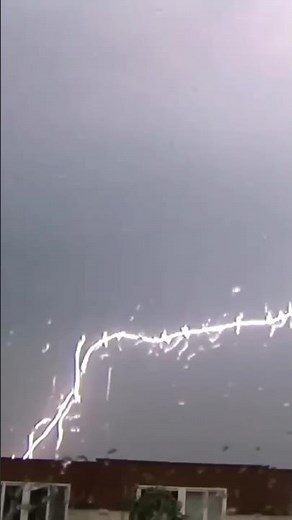 Sky Ripped Open by Horizontal Lightning ⚡ | Rare Storm Moment