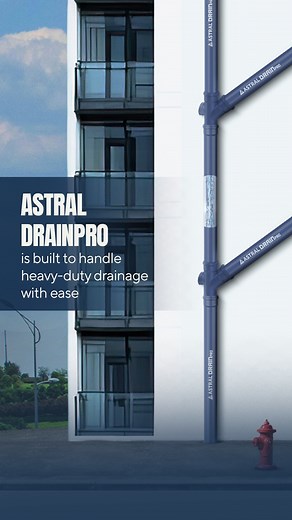 Built for the builders who aim higher. Astral Drain Pro is made with an advanced triple-layer PP design that offers unmatched impact resistance. Its superior strength prevents cracks, absorbs impacts, and resists deformation even in vertical installations, making it the perfect choice for multi-floor apartments and commercial complexes. #Astral #AstralPipes #AstralStrong #No1Pipes #25YearWarranty #AstralDrainPro | Astral Pipes