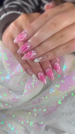 Wicked Nails #galinda#arianagrande #wicked#wickednails #pinknails #goodwitchnails @wicked #wickedmovie #wicked2025 #gelx #gelnails #nailart #nailtech #cjp_nail_systems_official NAILS and COCKTAILS BY RACHEL | Nails and Cocktails by Rachel