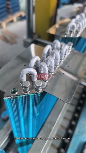 High-Speed Automatic Welding Line for Aluminum Evaporator Coils #heatexchanger #machine