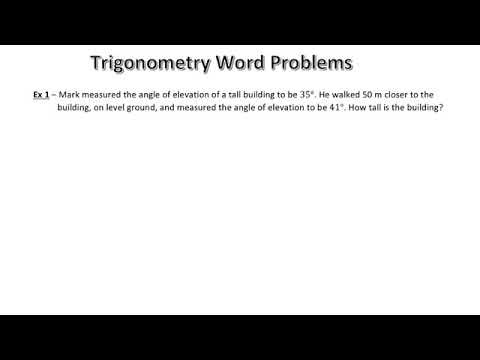 Trigonometry Word Problems