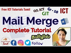 Mail Merge in தமிழ்| MS Word Mail Merge Complete Tutorial in Tamil| EB Exam| ‪@FreeICTTutorialsTamil‬