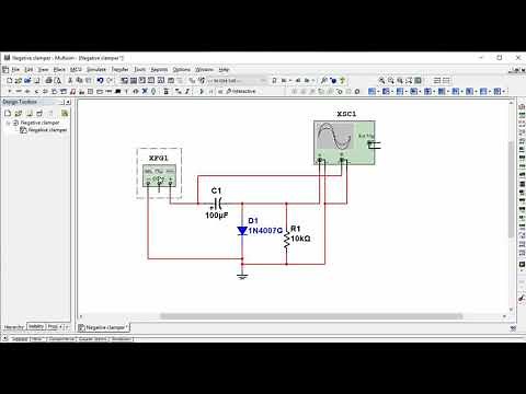 Negative Clamper Circuit Simulation using Multisim