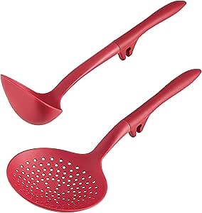 Rachael Ray Tools and Gadgets Kitchen Cooking Utensils Set, 2 Piece, Red