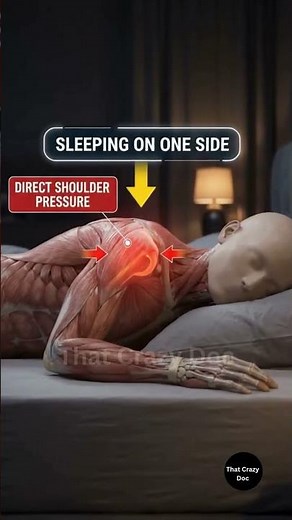 Why Does Your Shoulder Hurt When You Sleep on One Side? 😴🦴 #ShoulderPain #SideSleeping #ThatCrazyDoc