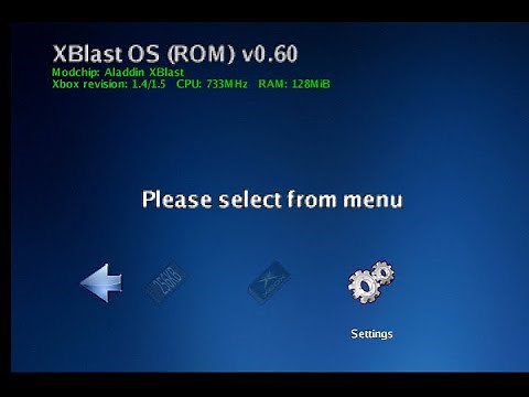 Xblast OS menu overview and flash bios