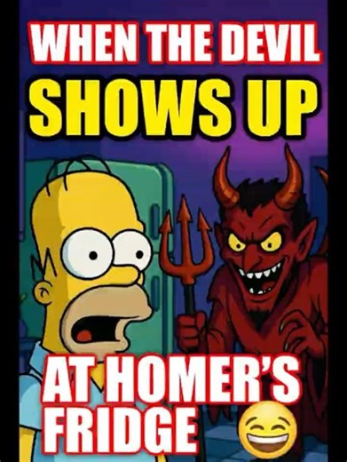 When the Devil Shows Up at Homer’s Fridge at 3AM 😱🔱 (Springfield Hell Edition)