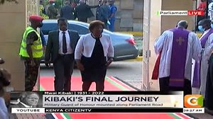 Governor Charity Ngilu arrives at Parliament for public viewing of the late President Kibaki’s body #Kibaki’sFinalJourney | Citizen TV Kenya