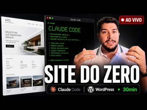 IA Criou uma LP de Escritório de Arquitetura Melhor Que Designer — Ao Vivo, 30min, Zero Edição