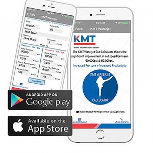 18K views | Start the New Year with the KMT Waterjet Cut Calculator App, featuring a variety of materials cut at different speeds. Maximize waterjet capacity, productivity, and significantly reduce abrasive costs cutting at 90,000psi compared to 60,000psi. #waterjet #waterjetcutting #fabrication #metalcutting #metalfabrication #jobshop | KMT Waterjet Systems | Facebook