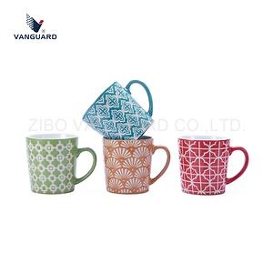 [Hot Item] Sublimation Mug Customized Geometric Patterns Silk Screen Ceramic Coffee Mug for Daily Use