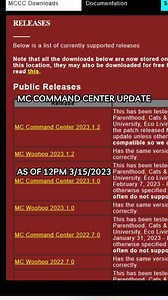 MC Command Center Update