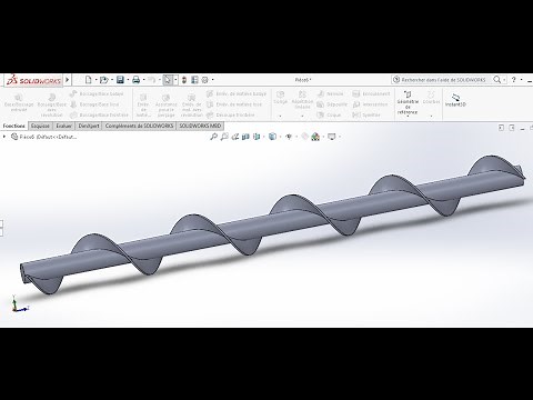 solidworks : création d'un vis sans fin en 2 minutes - creating a screw in 2 minutes
