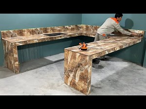 How To Construction Kitchen Countertops Monolithic Concrete and Ceramic Tiles Modern