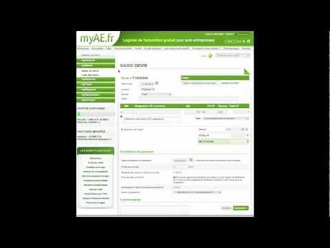 myAE - Présentation du logiciel de facturation pour auto entrepreneur