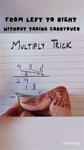 Multiplication trick without taking carryover #easy #hacks #mathstricks #viral #multiplication