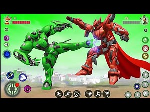 Green Robot Multiple Transformers Dino Car Jet Robot Action - Android Gameplay Part 119