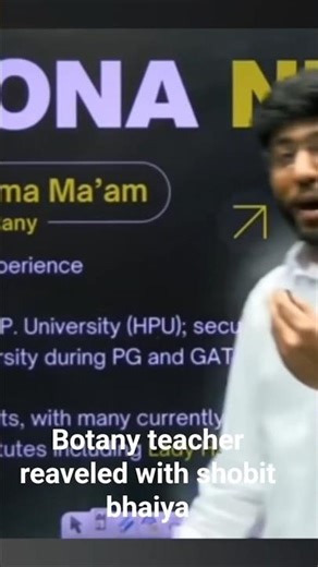 shobit bhaiya reaveled neet botany teacher