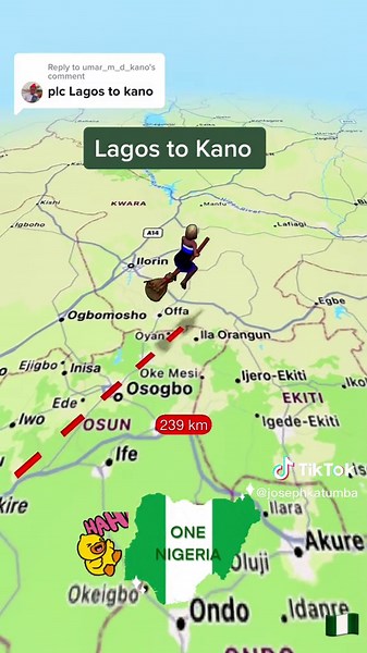 Nigerian Map: Distance from Lagos to Kano Explained