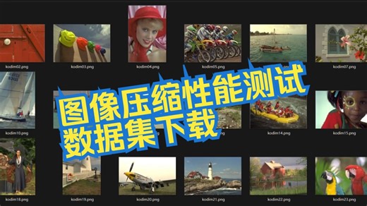 图像压缩性能测试三个数据集Kodak, CLIC2020, Tecnick的下载